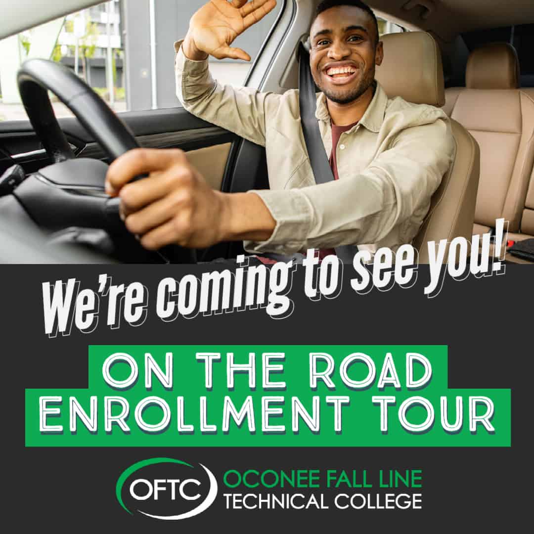 Man smiling and waving for On The Road Enrollment Tour
